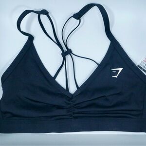 Black Strappy Sports Bra